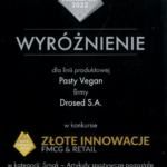 Wyróżnienie w konkursie Złote Innowacje FMCG & Retail 2022dla La Pasty VEGAN